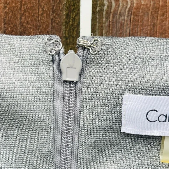 Calvin Klein Gray Textured Midi Dress - Picture 8 of 10